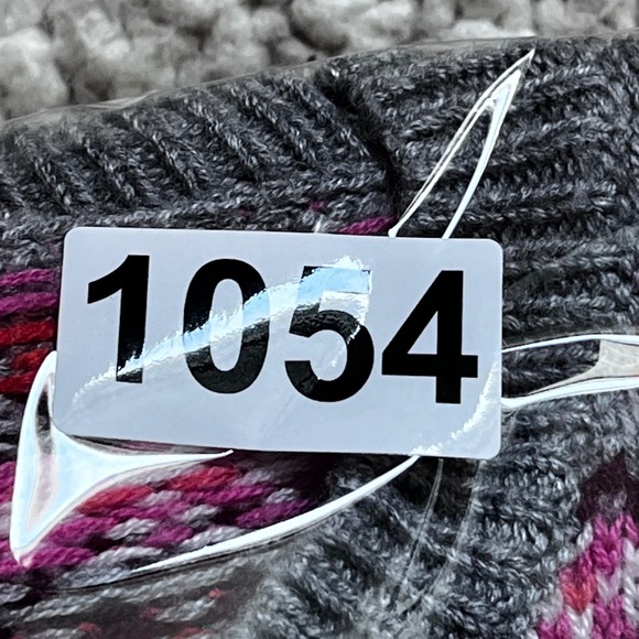 Talbots Nordic Fair Isle Lambswool Blend Pullover Sweater Grey Pink Red MP Y2K - Picture 11 of 11